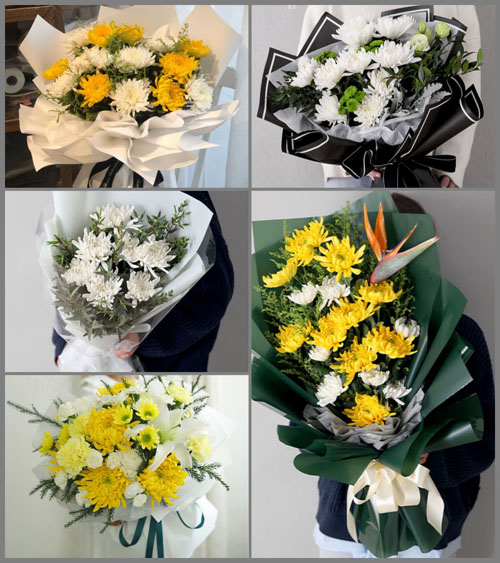 山东莱芜钢城区里辛街道孙家岭村白事花束代送